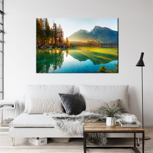 Beautiful Lake Forest Royalty Framed Canvas