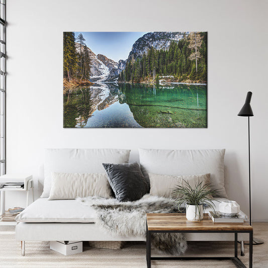 Behind A Forest Royalty Framed Canvas