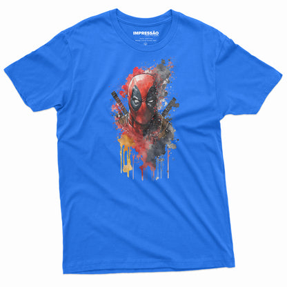 DeadPool Painted Face Premium Preprinted T-Shirt
