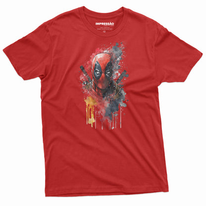 DeadPool Painted Face Premium Preprinted T-Shirt
