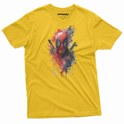 DeadPool Painted Face Premium Preprinted T-Shirt